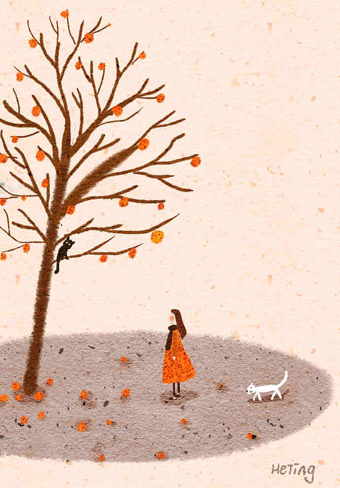 在旧画里找到了前年的秋天