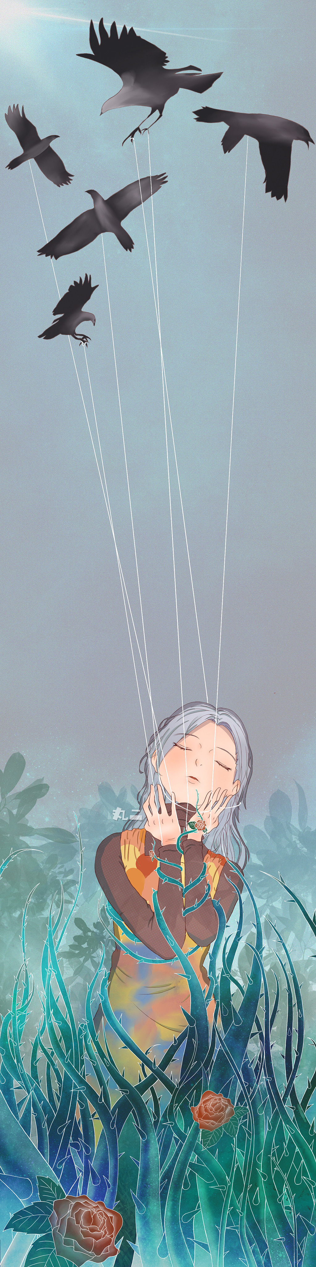 《抑郁症的内心世界》（图ZMjQ3MTU3Mzg0） - 艺术插画 - 站酷设计师marugo2原创素材 - 站酷ZCOOL