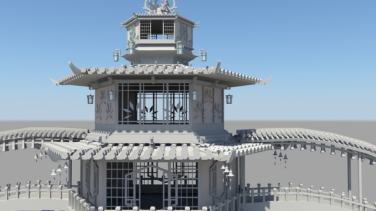 秦时明月 空山鸟语 雀阁 建模