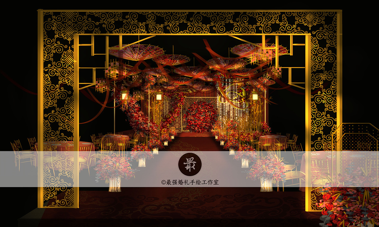 婚礼电脑手绘图sai-浮世万千（图ZMTIyOTI0NDg4） - 舞台美术 - 站酷设计师最强婚礼手绘原创素材 - 站酷ZCOOL