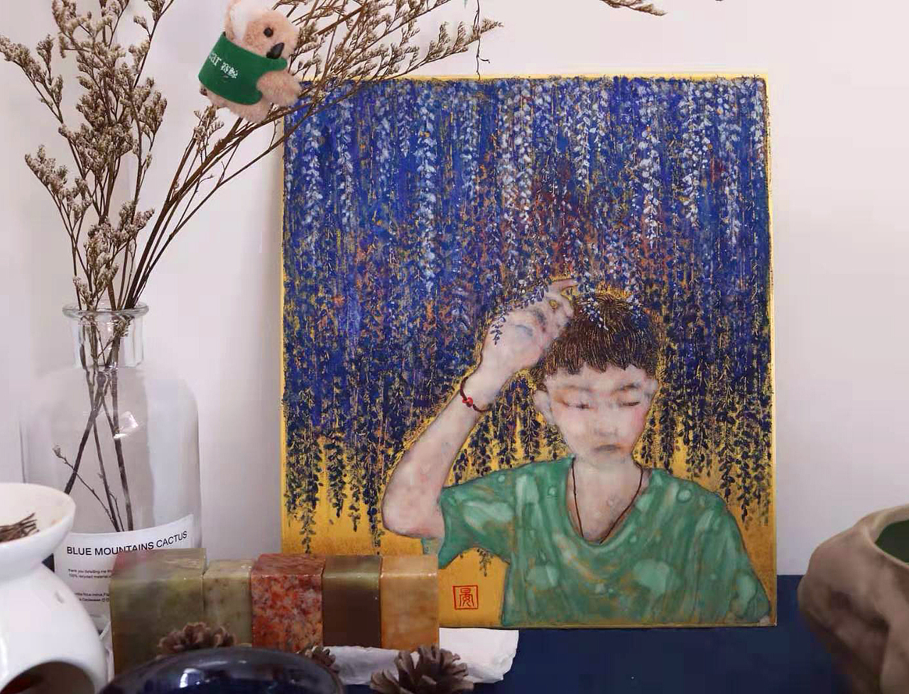 懿晏2019年终总结·插画·岩彩·模型·版画