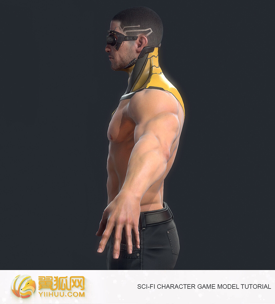 赛博朋克2077科幻游戏角色《狐隆焰-金王》（图ZMTYwMTg1NDE2） - 人物/生物 - 站酷设计师翼狐网原创素材 - 站酷ZCOOL