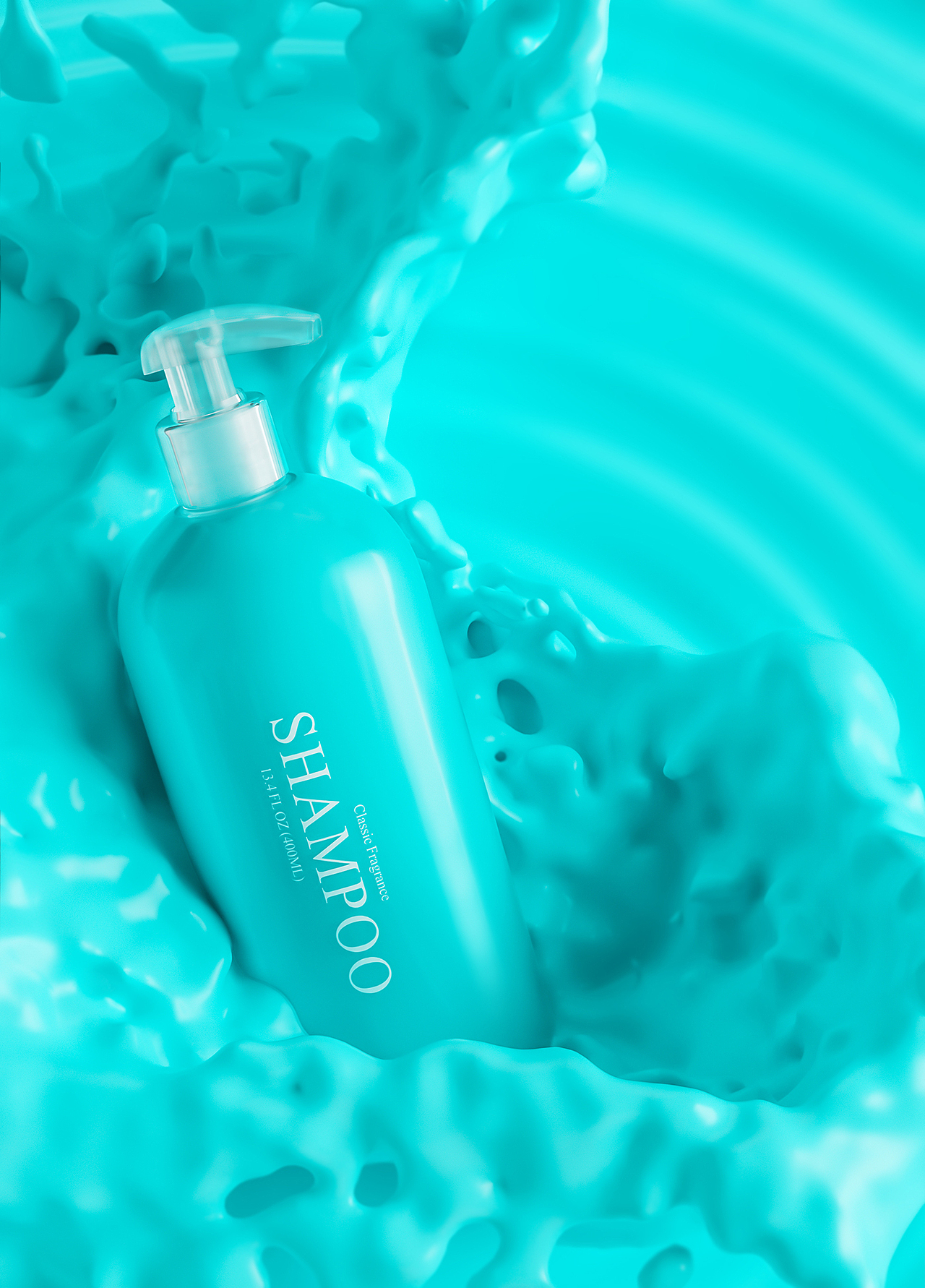 护肤品C4D建模渲染1