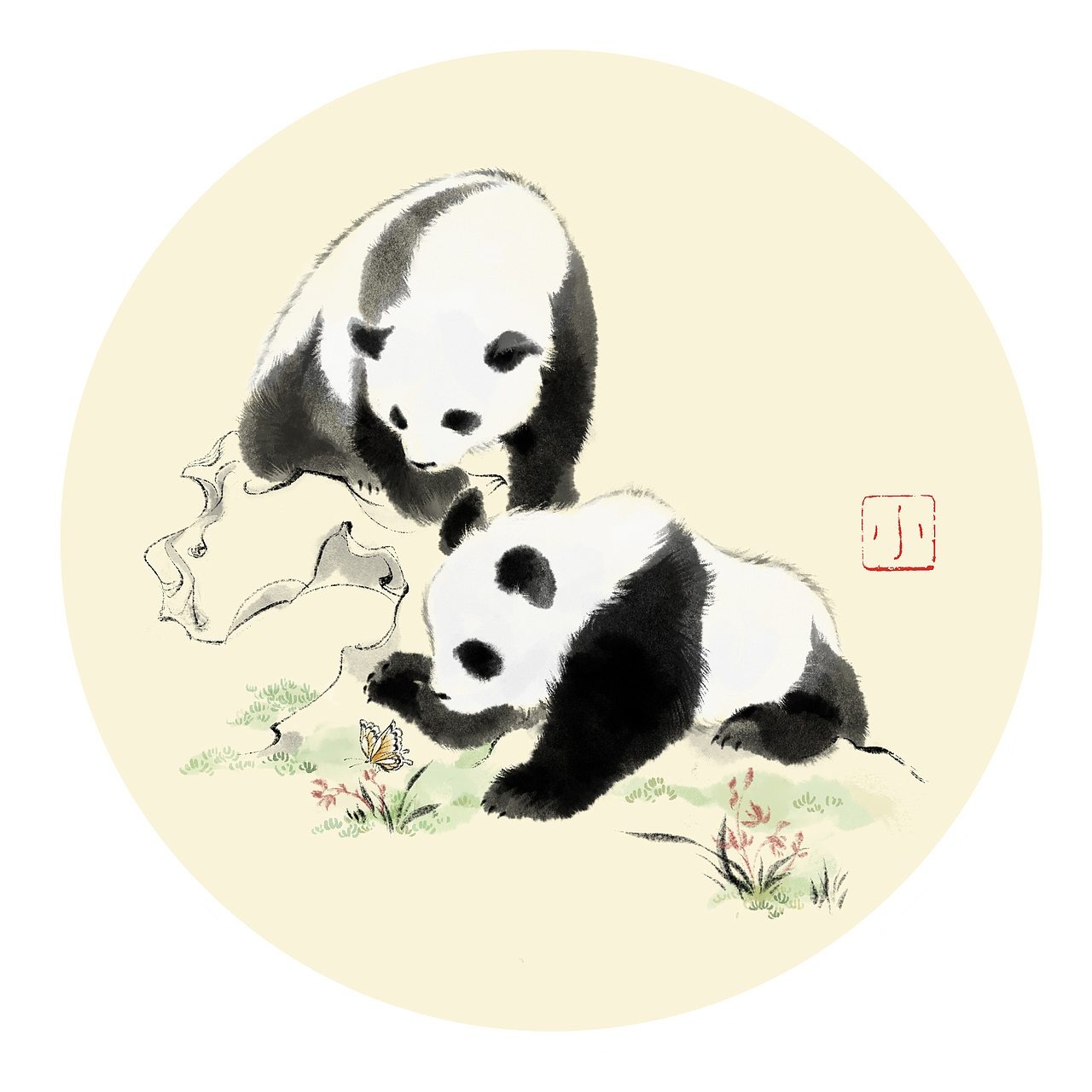 大运会国宾礼-熊猫绣稿（图ZMjg5MzYyMjI0） - 商业插画 - 站酷设计师SalineWood原创素材 - 站酷ZCOOL