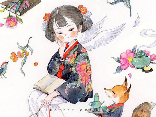 穿汉服的女孩系列作品