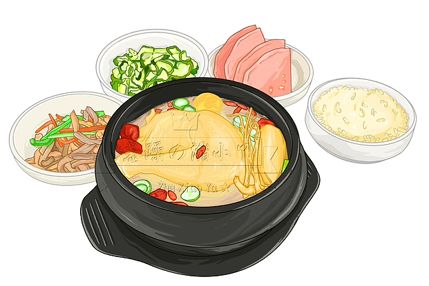 一个人也要好好吃饭👉参鸡汤套餐