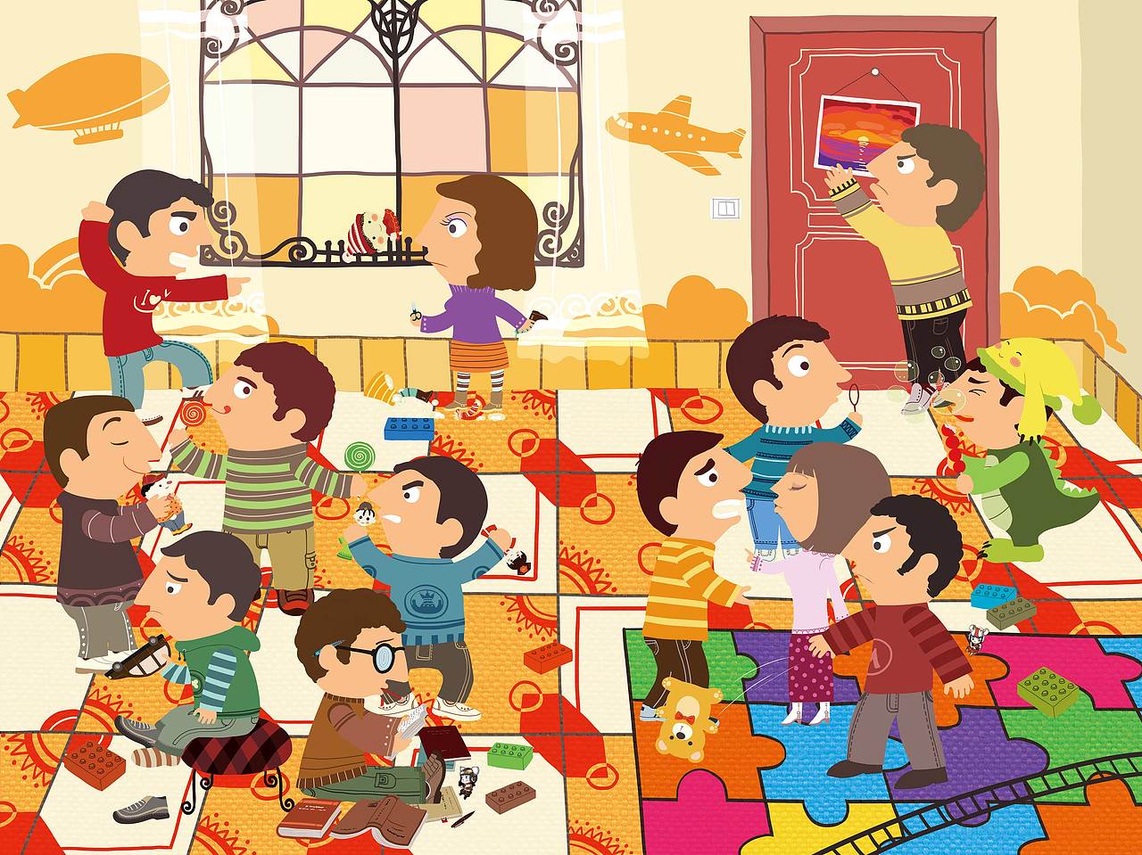 一些给图书配的游戏跨页设计