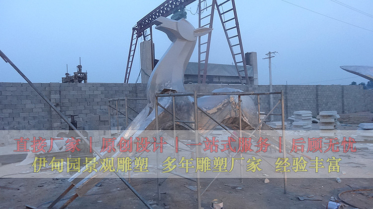 11米鹿雕塑，动物不锈钢雕塑，广场不锈钢雕塑（图ZMjgyNTg5NTMy） - 景观设计 - 站酷设计师伊甸园校园雕塑厂原创素材 - 站酷ZCOOL