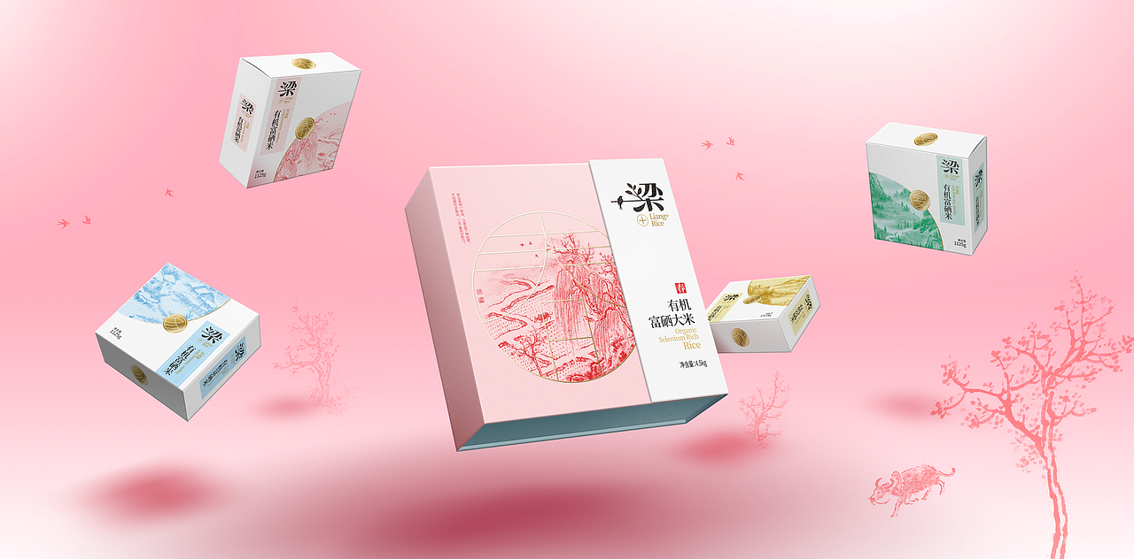 【梁+】大米包装设计（图ZMTEzNTUxNDM2） - 包装 - 站酷设计师汉唐设计原创素材 - 站酷ZCOOL