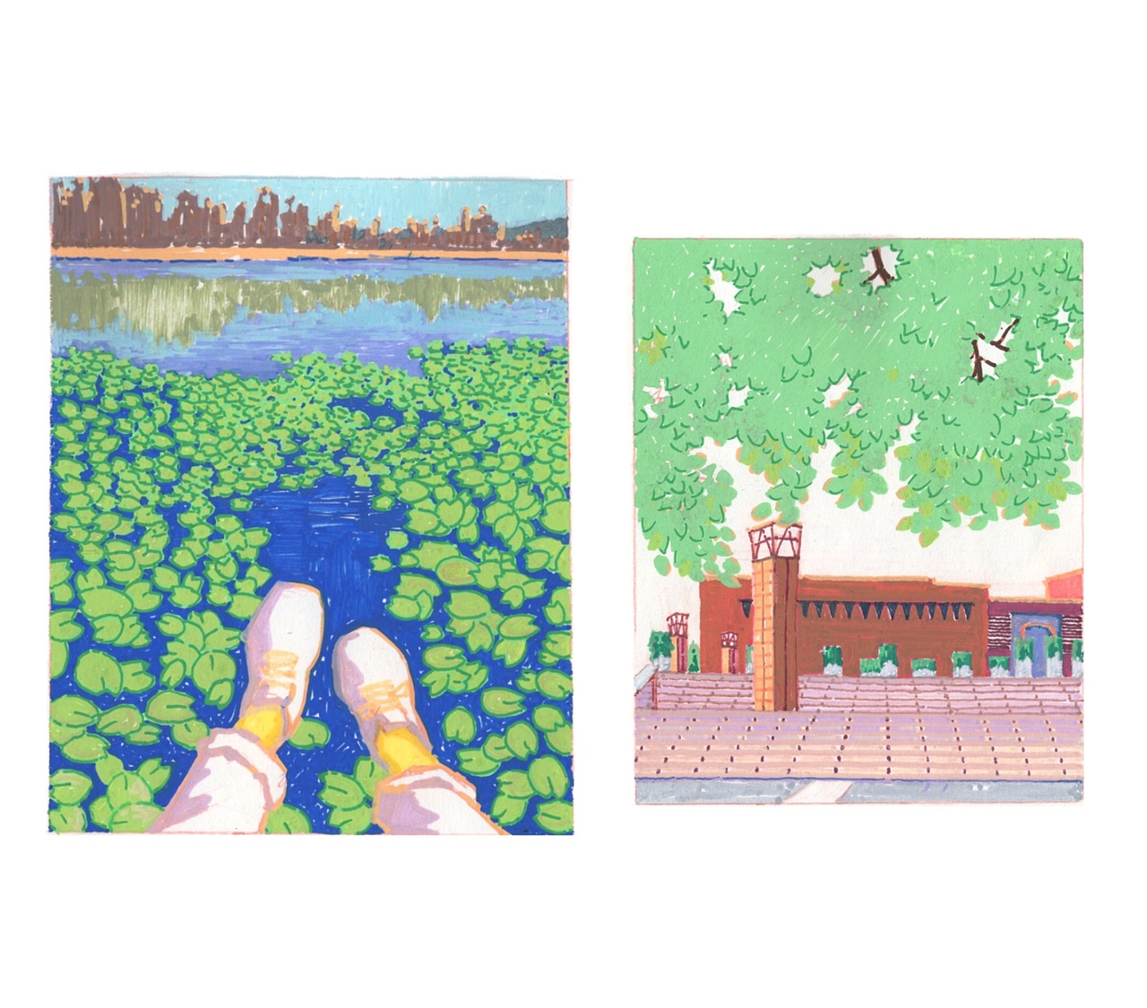 [总结]2020年手绘合集（图ZMjM4NDI4Mjg4） - 艺术插画 - 站酷设计师小只XIAOZHI原创素材 - 站酷ZCOOL