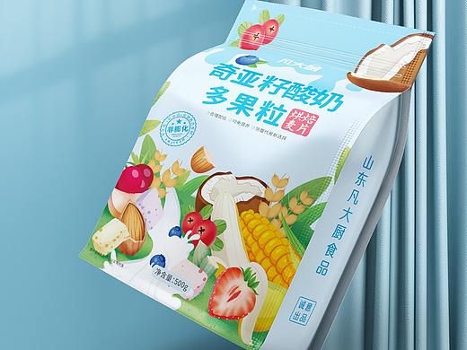 水果麦片插画包装设计