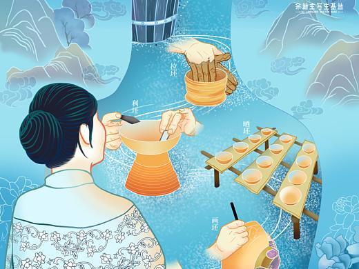 江西婺源主题插画 余地主写生基地