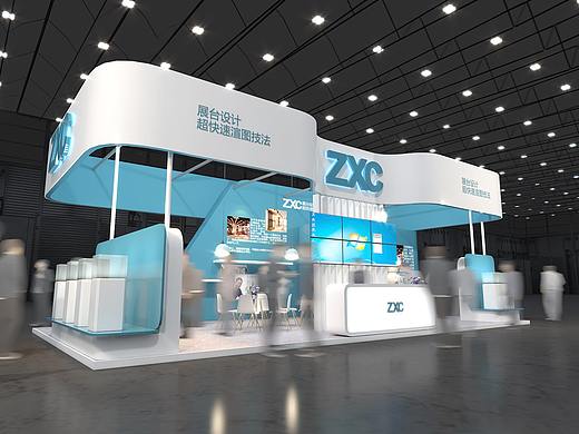 蝴蝶结门头造型展台展览设计朱小橙