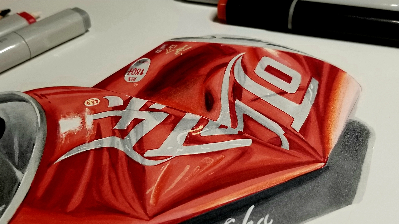 马克笔手绘 可口可乐