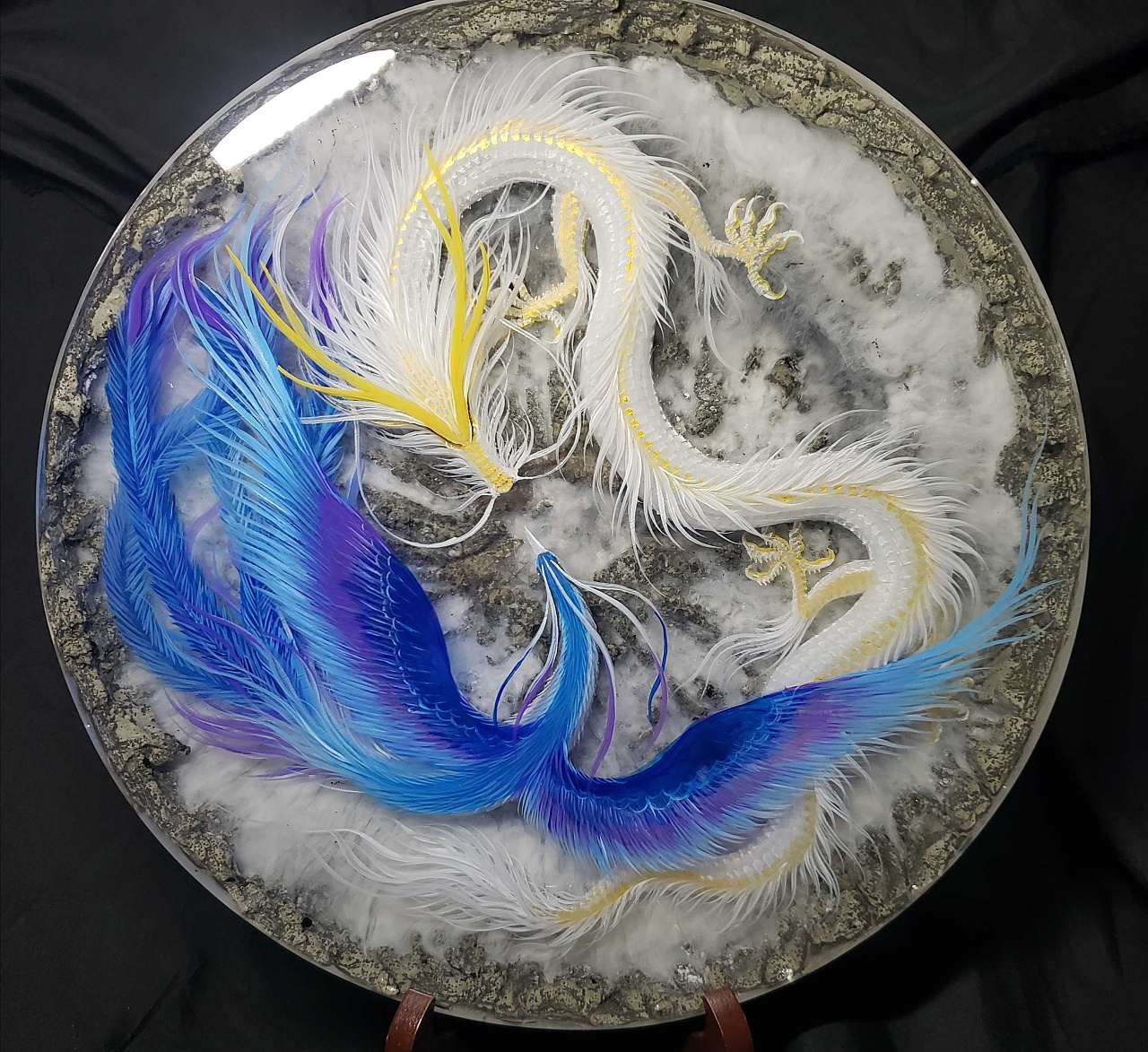 树脂画招财中国龙