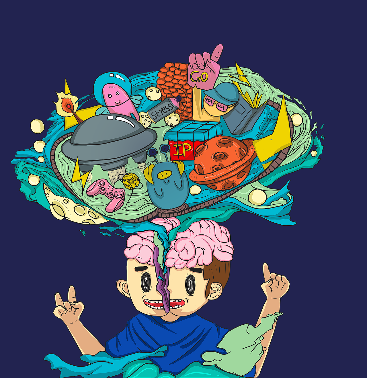 头脑风暴|插画|创作习作|少校666_临摹作品-站酷zcool