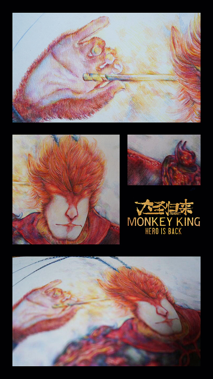 彩铅-大圣归来|纯艺术|绘画|kanou_emi - 原创作品 - 站酷 (zcool)