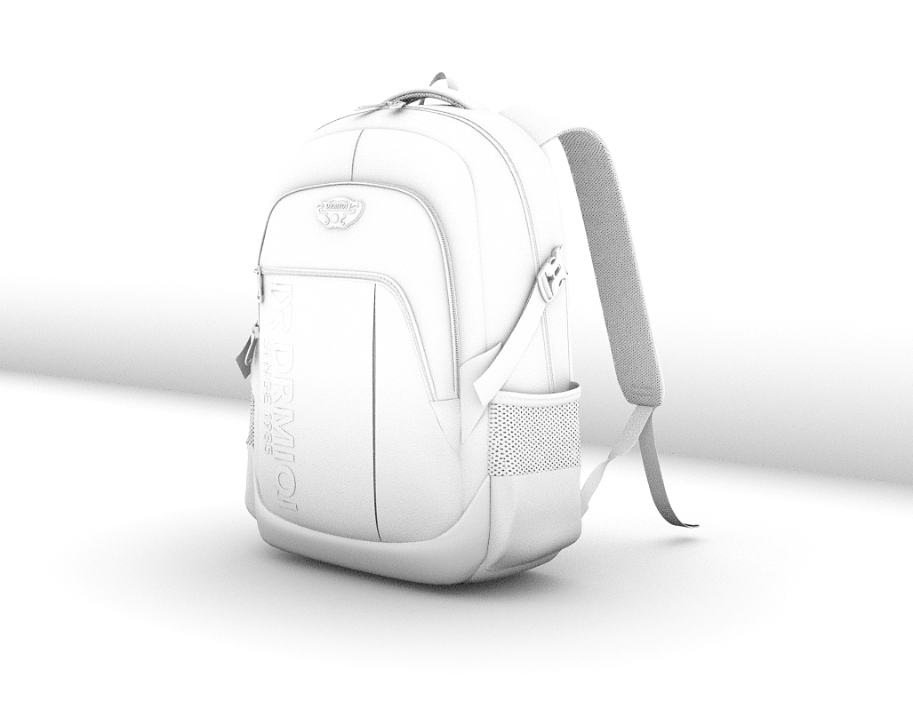 书包建模渲染 箱包建模