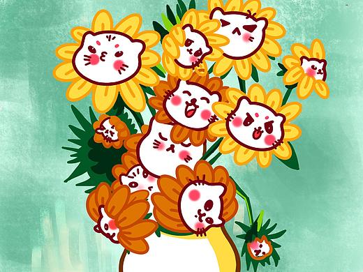 向日葵小猫咪～～