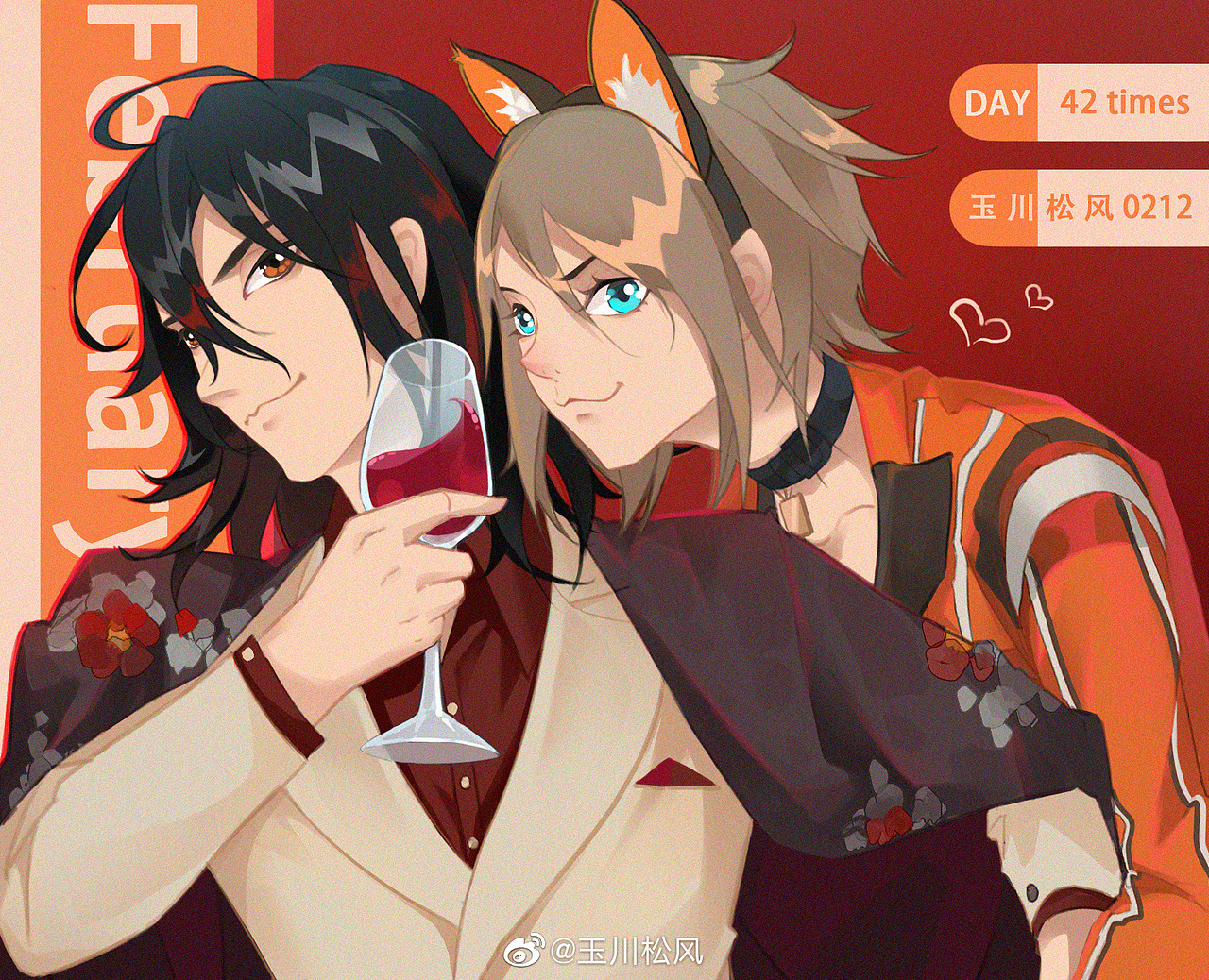 vox和mysta 插画类