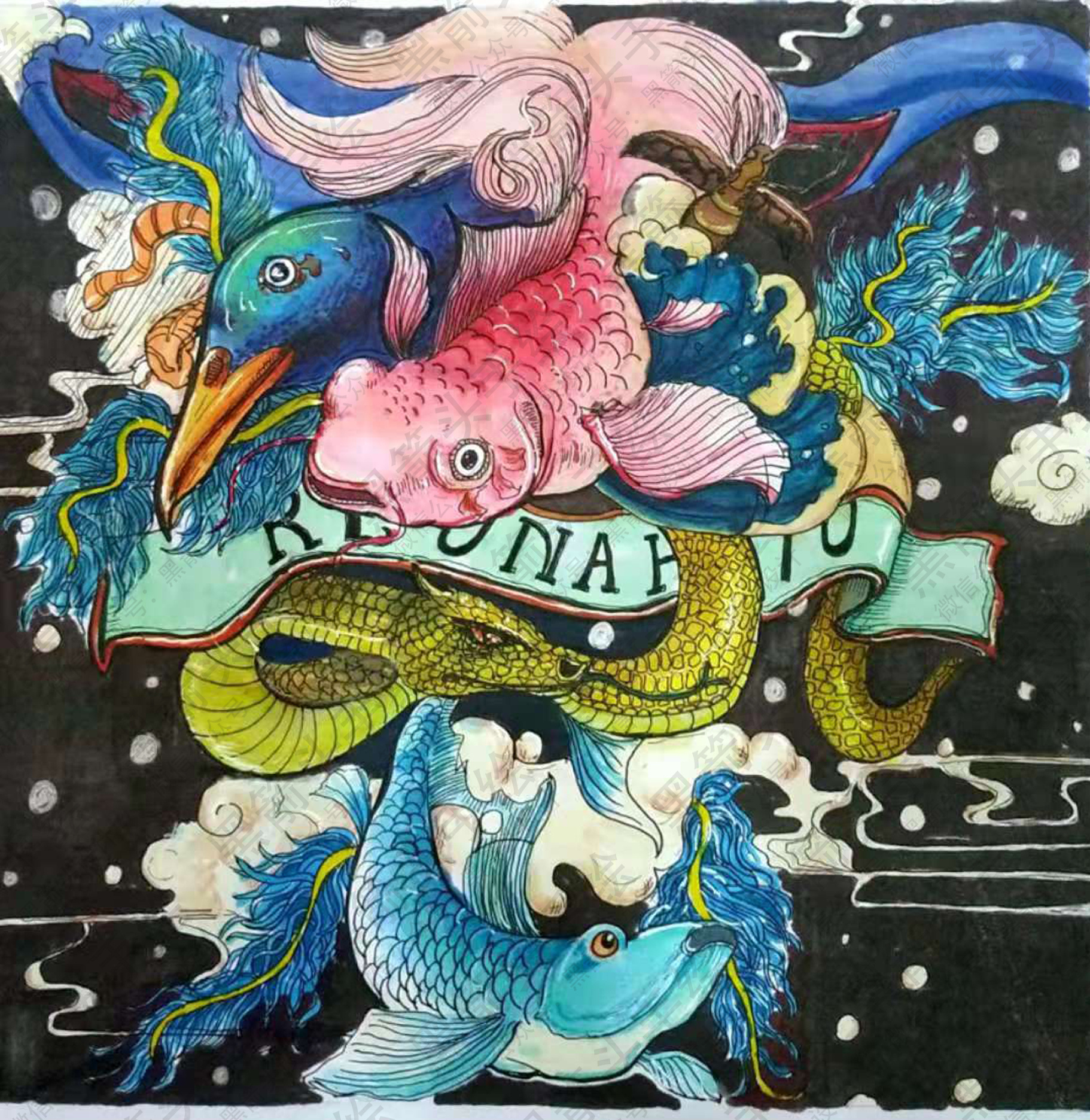 武汉黑箭头手绘-视觉传达考研临摹手绘图