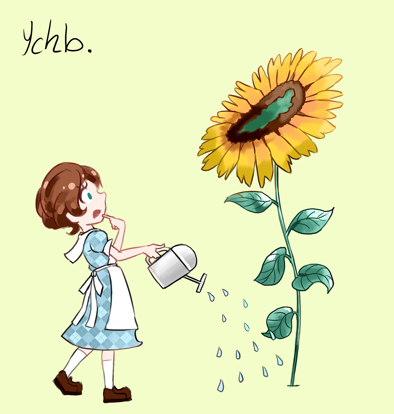 向日葵女孩|插画|创作习作|原初绘本 - 原创作品 - 站酷 (zcool)