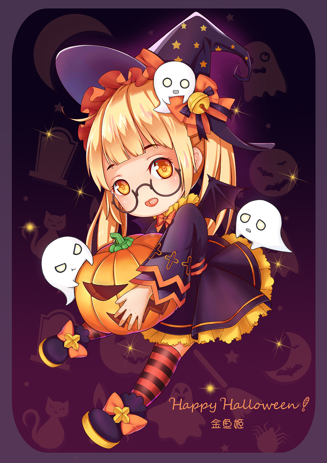 万圣节主题真人Q版头像