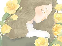 『 女孩与花 』系列·秋