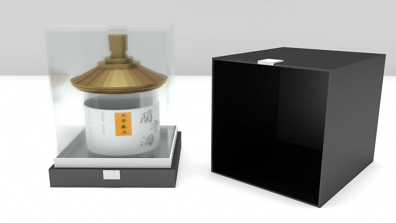兰亭黄酒瓶身模型渲染C4D（图ZMjcwMTE0Mjg4） - 产品 - 站酷设计师屾山林原创素材 - 站酷ZCOOL