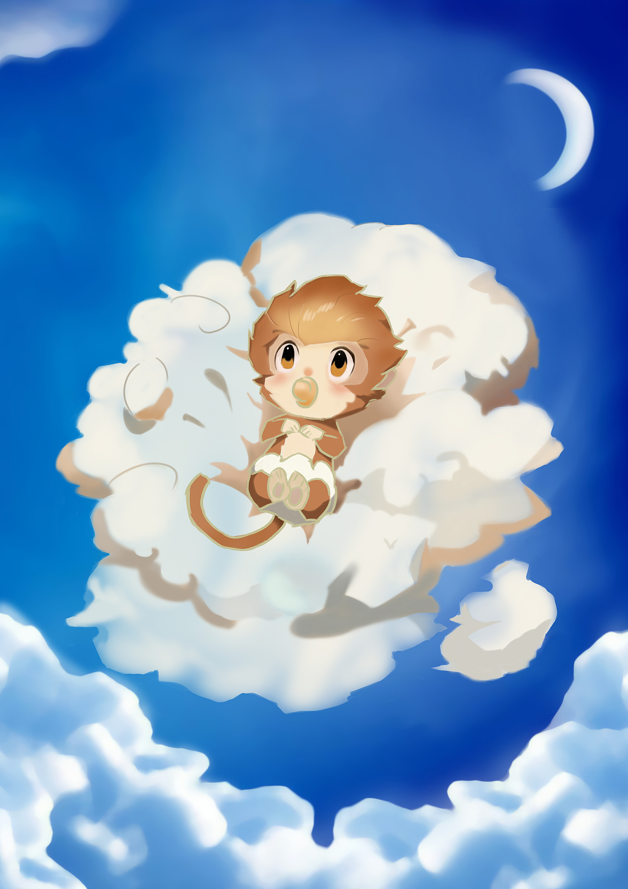小猴子|插画|创作习作|蓝莓特工_临摹作品-站酷(zcool)