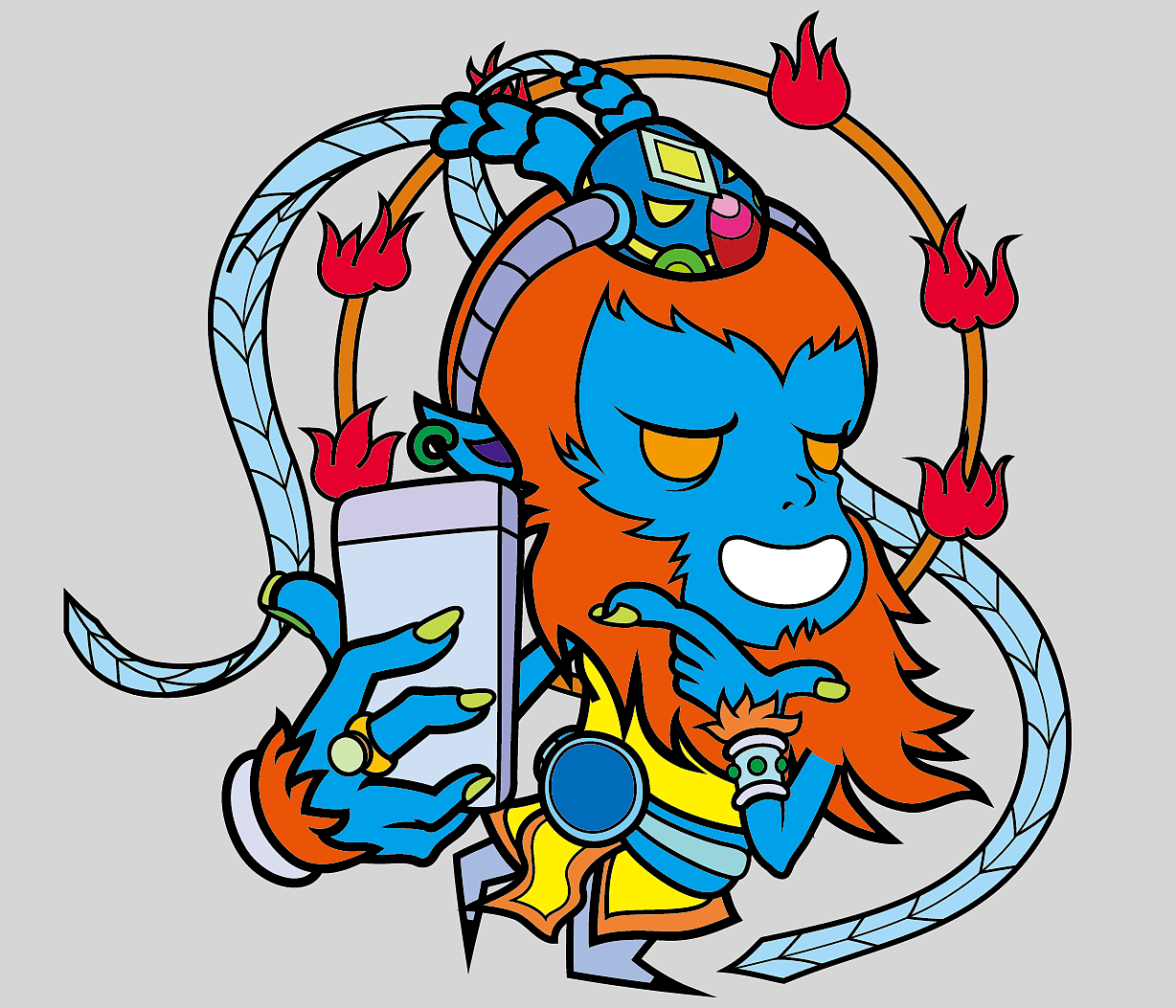 矢量画--悟空（图ZNTk3NzE1NzI=） - 商业插画 - 站酷设计师菠妞原创素材 - 站酷ZCOOL