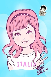 阿进似颜绘2019年现场画像作品（彩色篇）（图ZMTkxOTMwNjA4） - 单幅漫画 - 站酷设计师阿进似颜绘原创素材 - 站酷ZCOOL