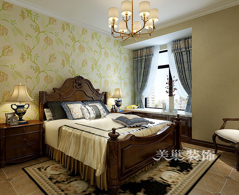 美式主卧样板间