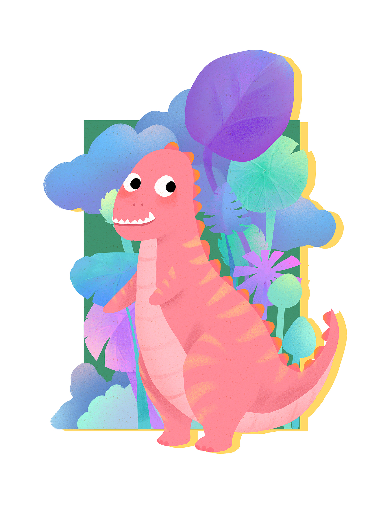 系列练习 恐龙|插画|创作习作|鸭架子_原创作品-站酷zcool