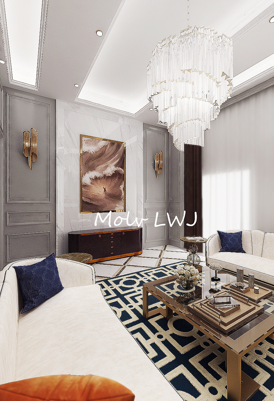 比华利320平联排别墅现代轻奢（图ZMjI0NzM1MzEy） - 家装设计 - 站酷设计师L文君原创素材 - 站酷ZCOOL