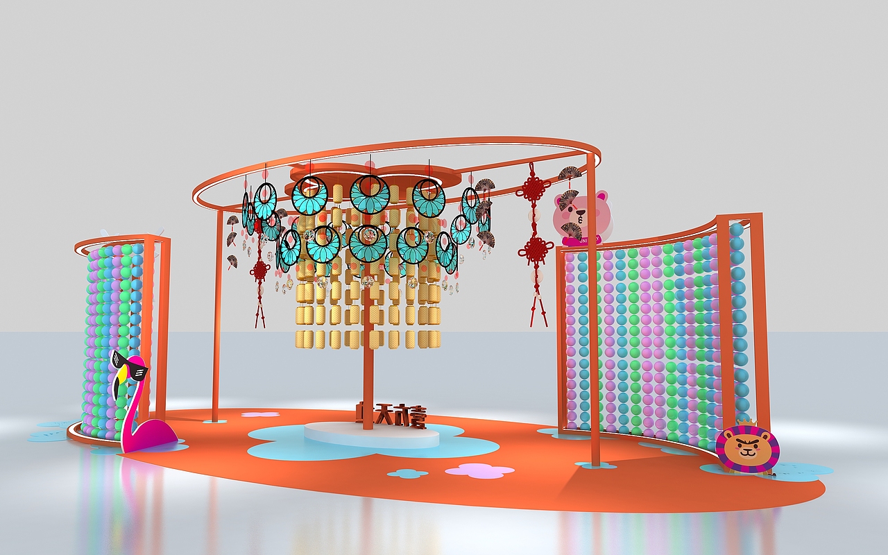壹方天地美陈互动区展示展览设计3D效果图（图ZMTk3MTY0OTIw） - 场景 - 站酷设计师3D设计师NG男原创素材 - 站酷ZCOOL
