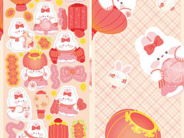 原創(chuàng)咕卡貼紙｜花市燈如晝