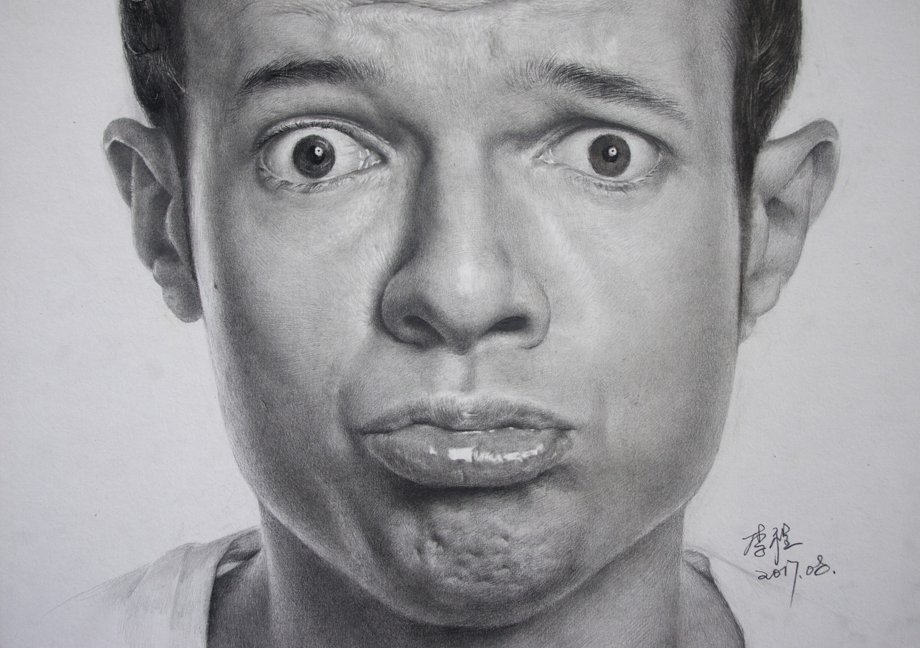 超写实素描人像