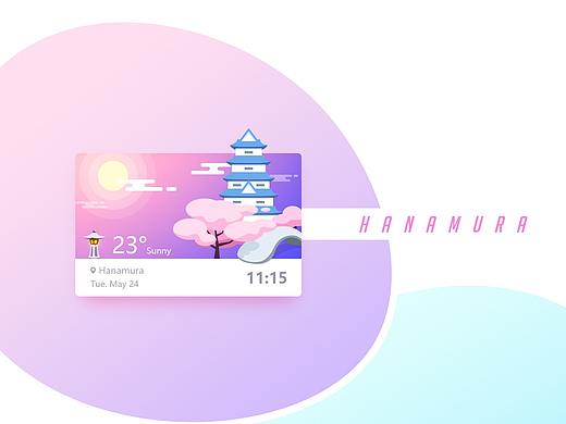 练习用OW天气widget