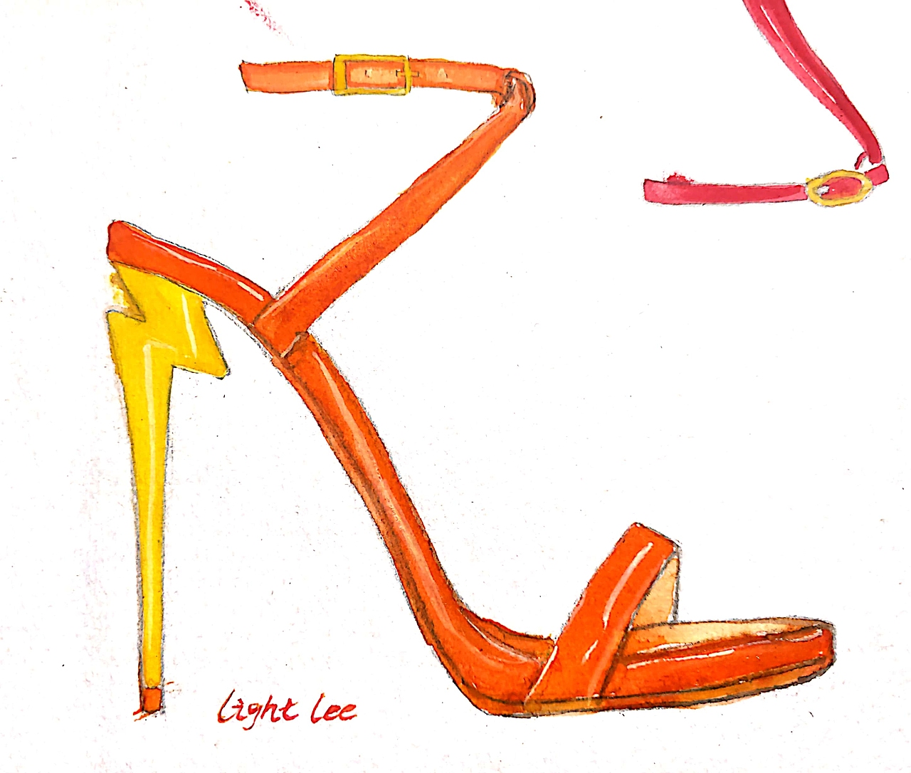 高跟鞋设计手绘图