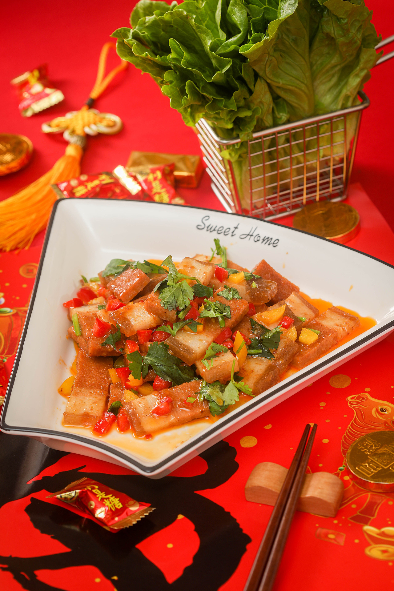 2021[辛丑年]——纯素年夜饭①:五福临门宴_素食小老弟-站酷zcool