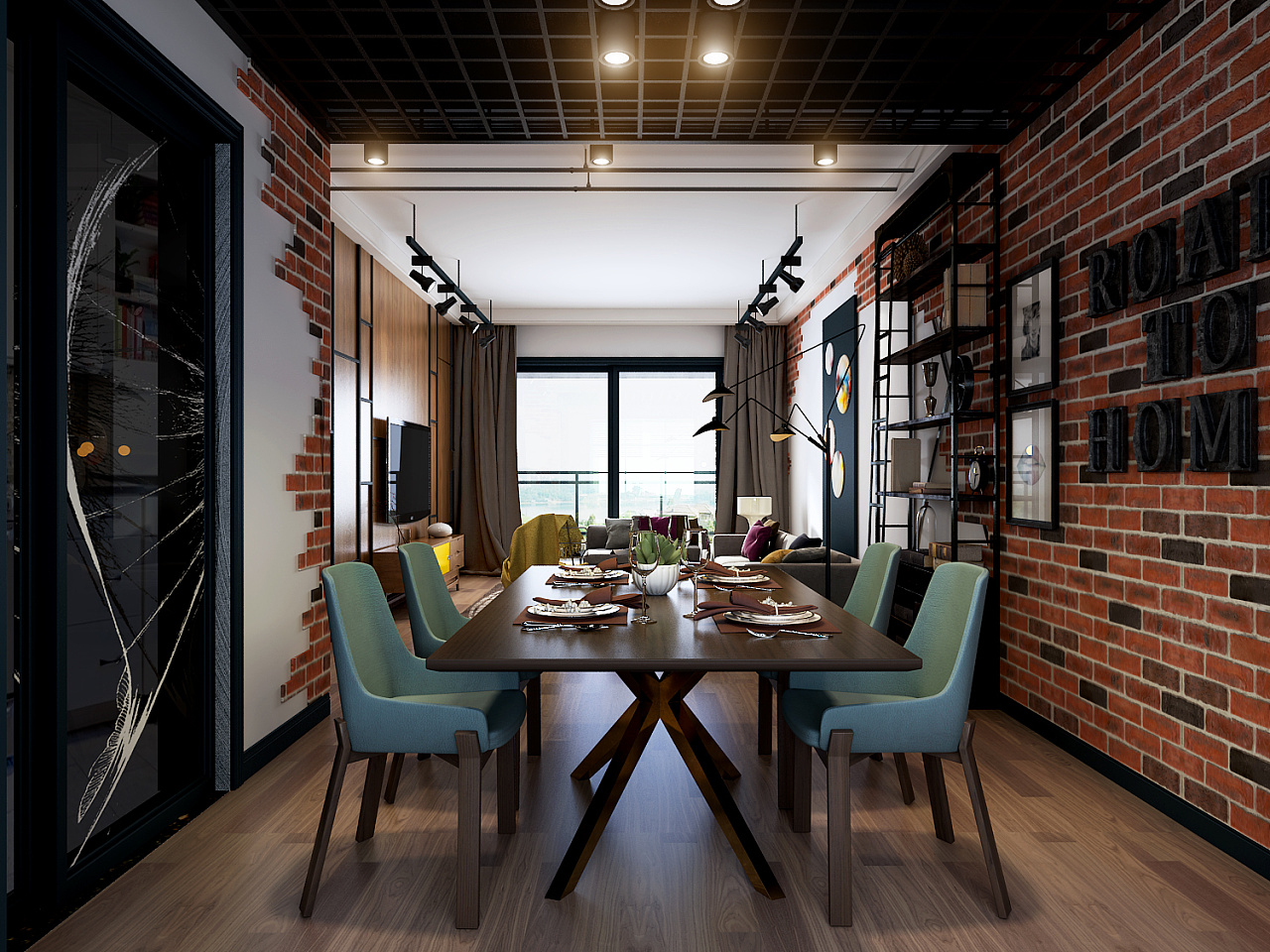 LOFT工业风咖啡厅空间设计|空间|家装设计|魔方BoX - 原创作品 - 站酷 (ZCOOL)