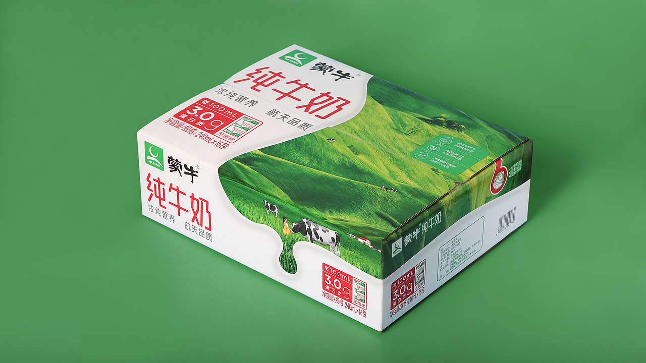 蒙牛 纯牛奶 包装设计