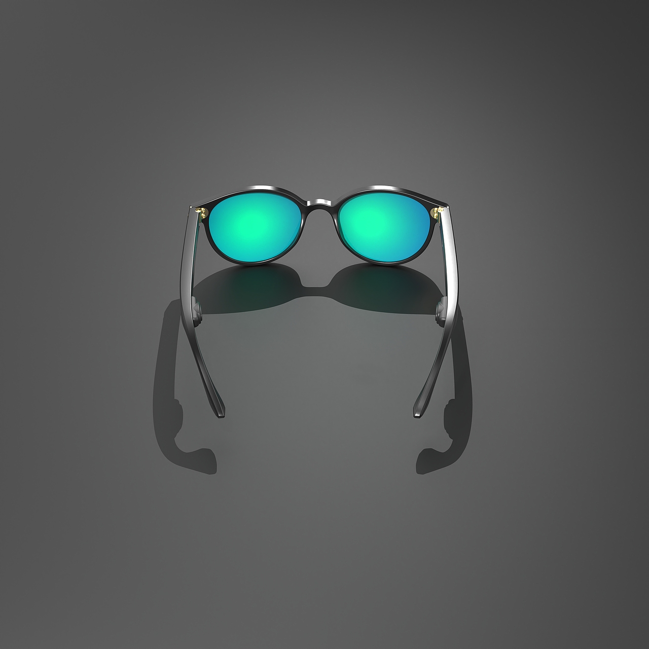 骨传导蓝牙眼镜兼运动耳机 3D建模渲染