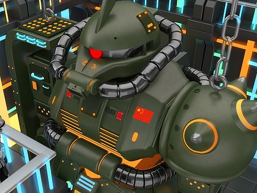 赛博朋克扎古 C4D