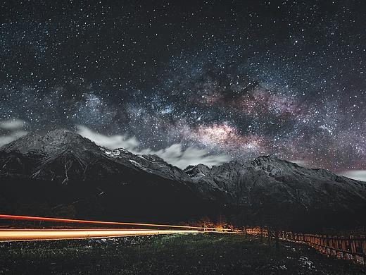 雪山上的星空(个人主页-ZNDEwOTQxNDQ=) - 风光摄影 - 站酷设计师一零三影像原创素材 - 站酷ZCOOL