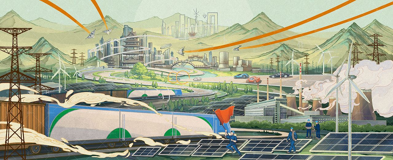 原创插画《赋能未来》（图ZMzU4MDMzMTA4） - 商业插画 - 站酷设计师ZH李霁月原创素材 - 站酷ZCOOL