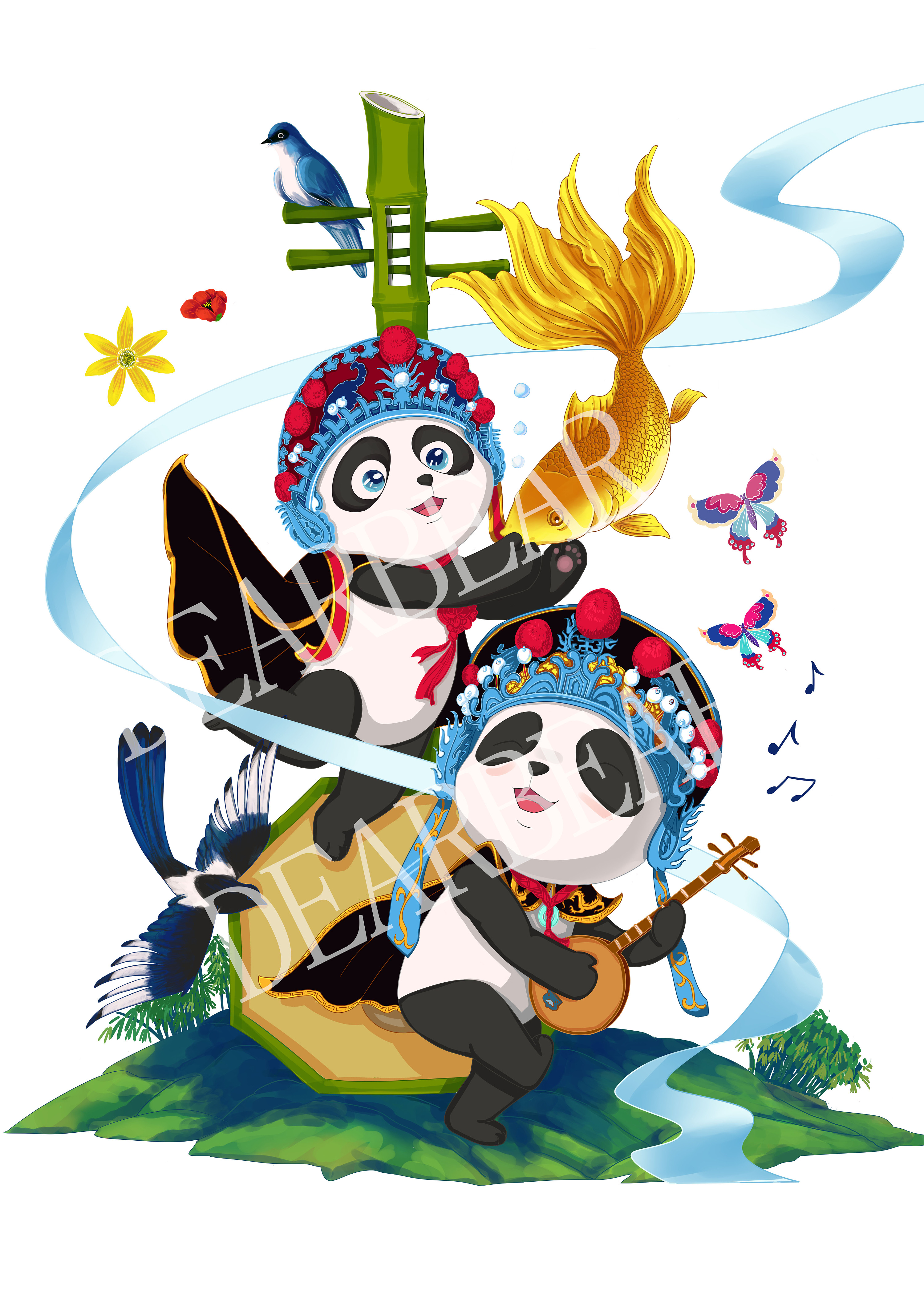 熊猫|插画|商业插画|开心的荆芥 - 原创作品 - 站酷 (zcool)