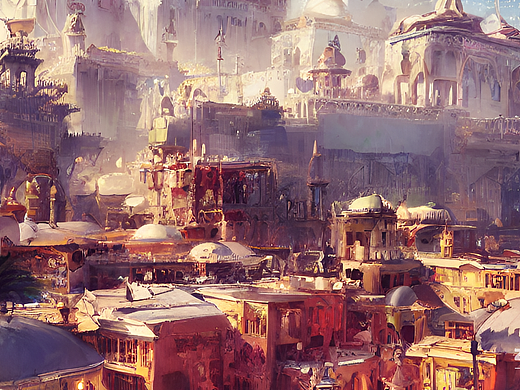 #AI创作实验室#天方夜谭的城市