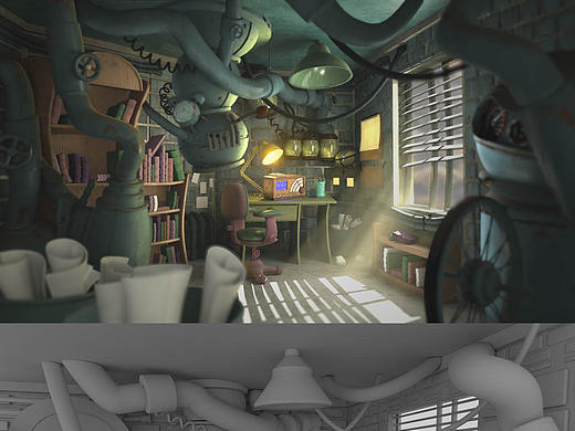 c4d场景临摹作品